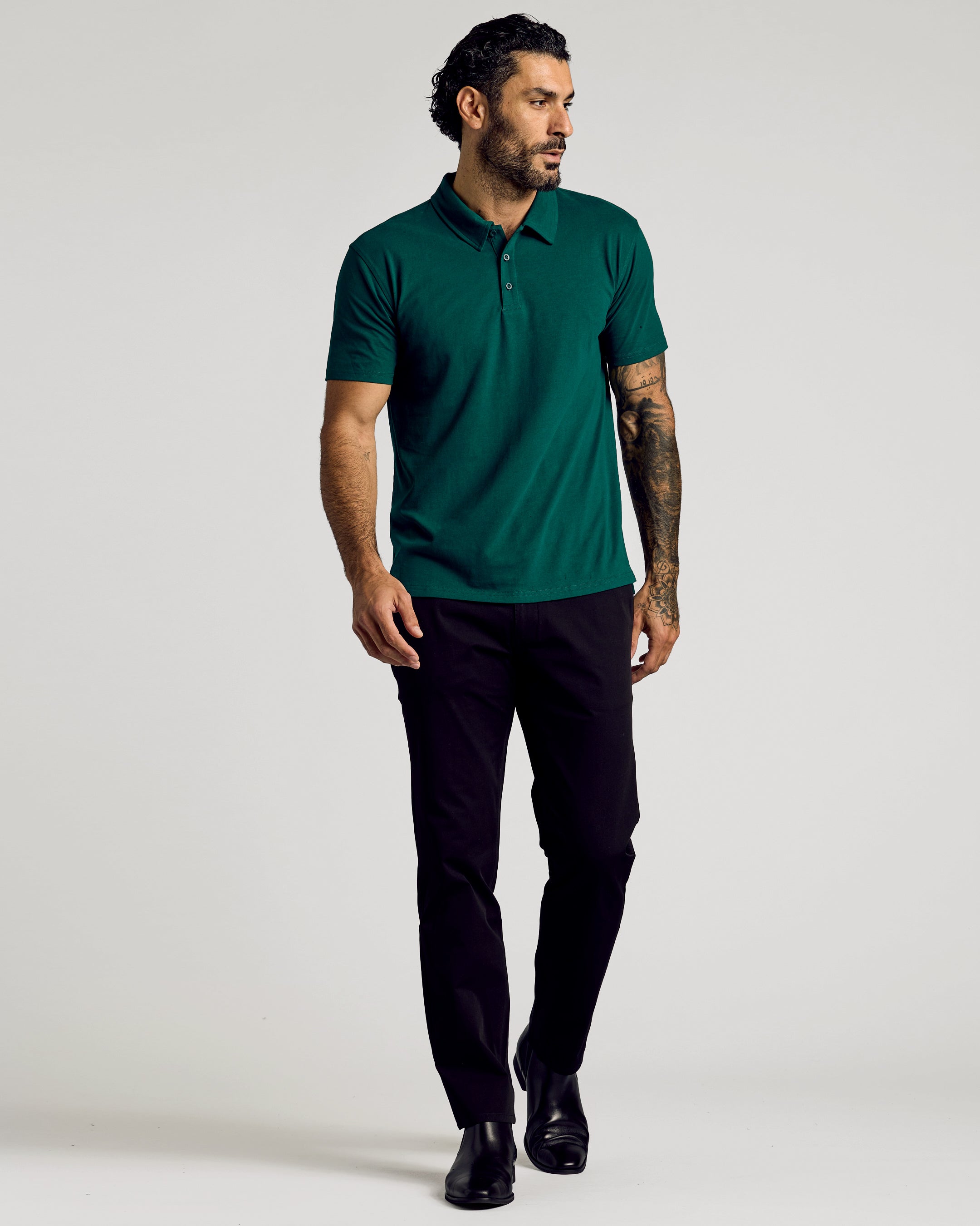 Viridian Short Sleeve Polo-VibeCloset