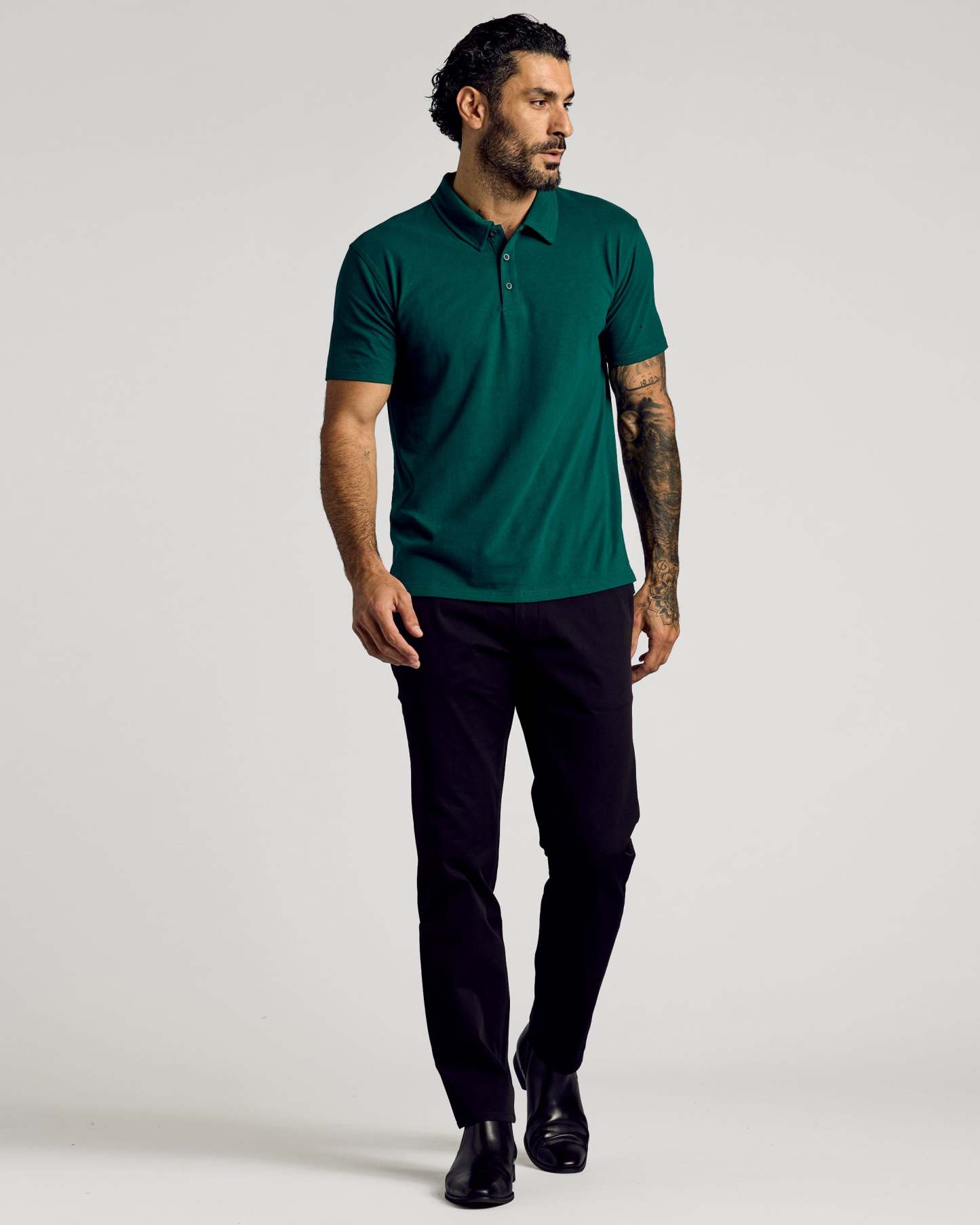 Viridian Short Sleeve Polo-VibeCloset