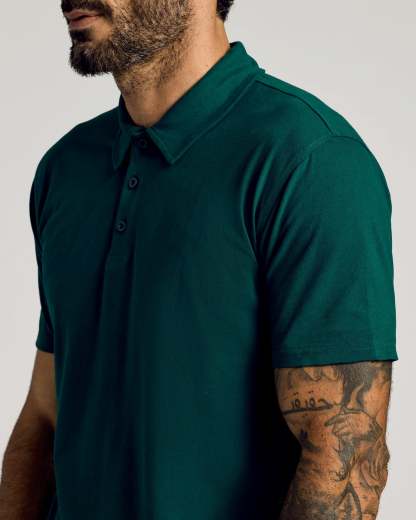 Viridian Short Sleeve Polo-VibeCloset