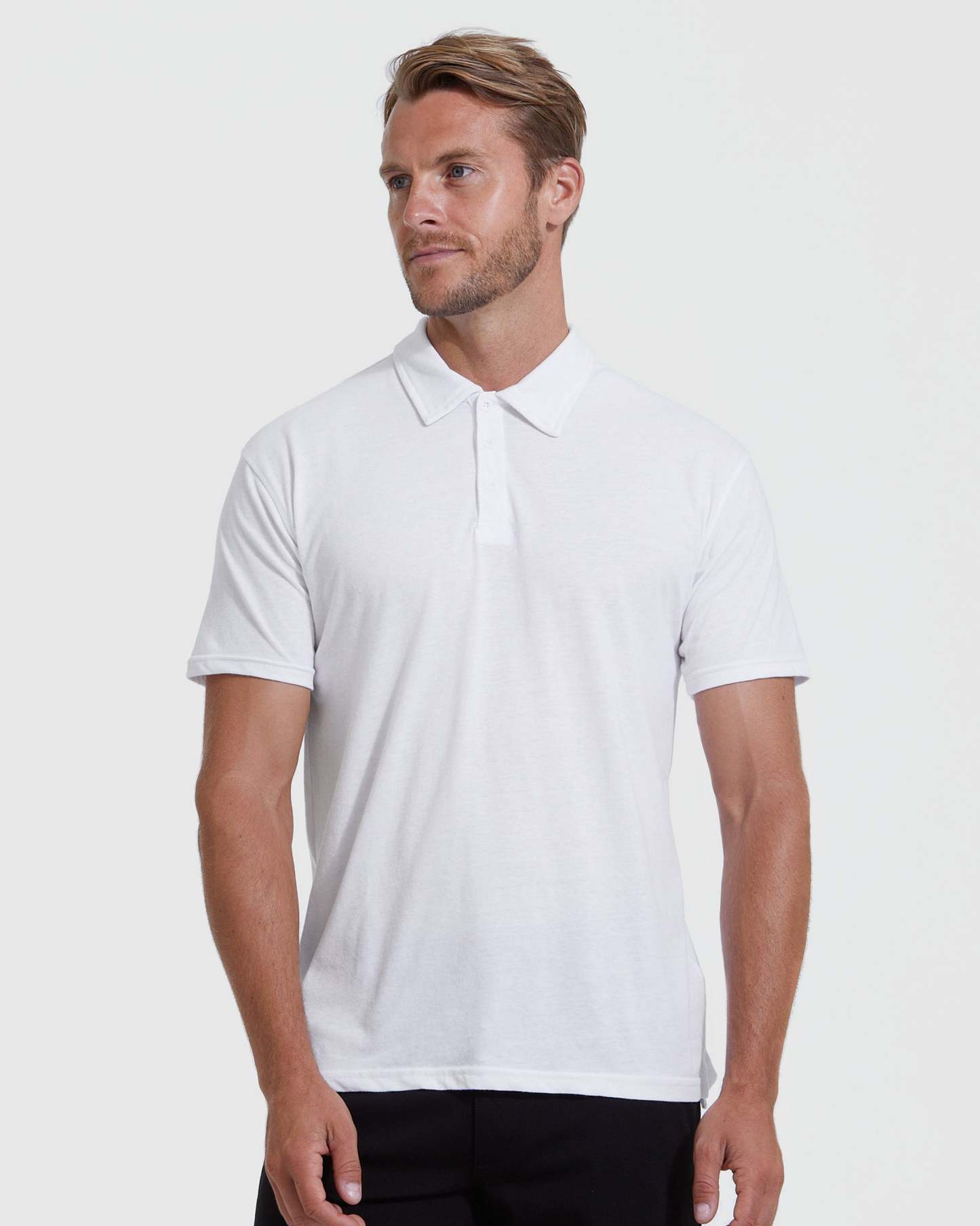All White Short Sleeve Polo 6-Pack-VibeCloset