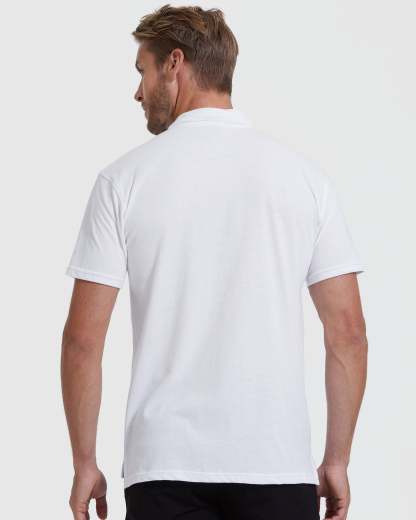 All White Short Sleeve Polo 6-Pack-VibeCloset