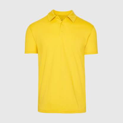 Yellow Short Sleeve Polo-VibeCloset
