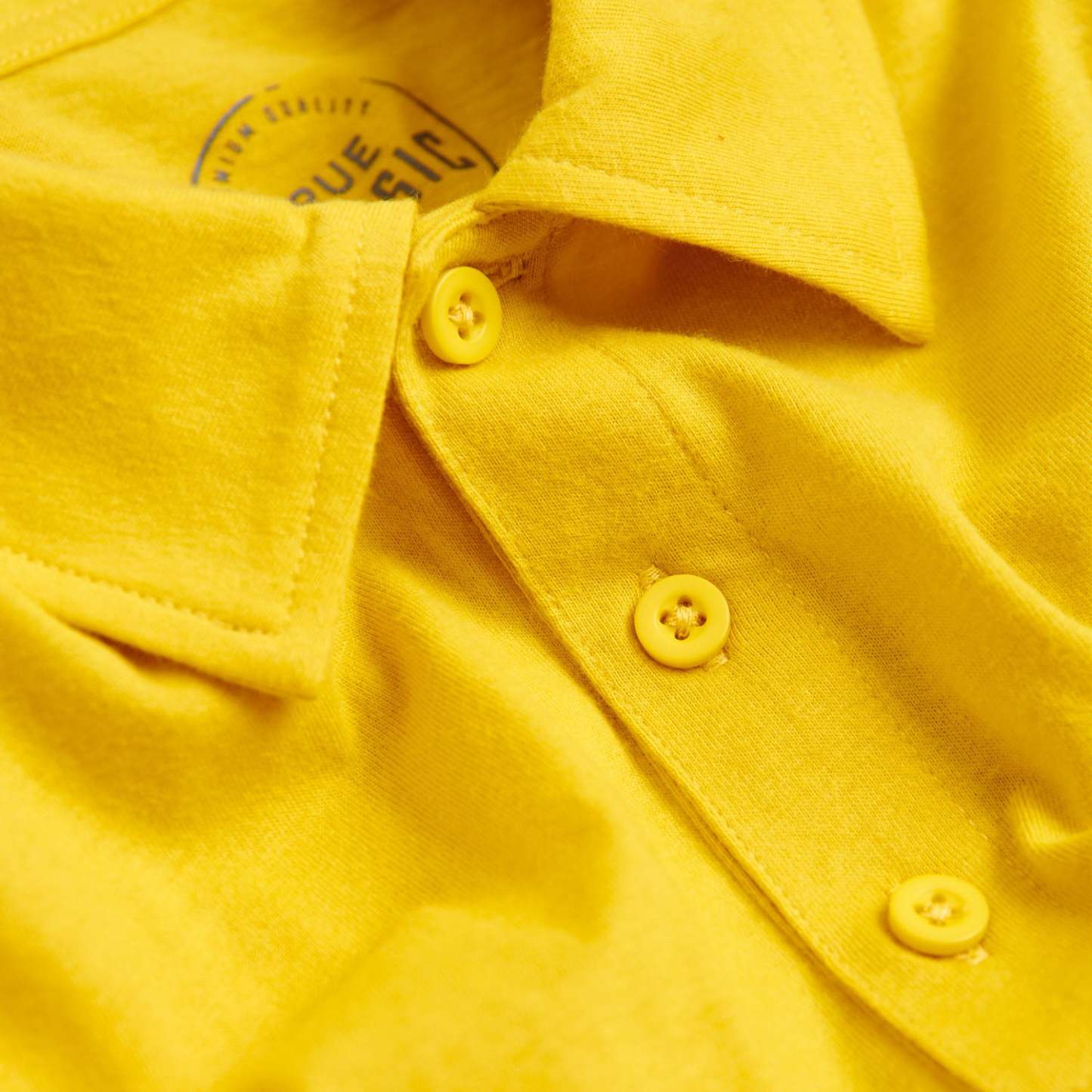 Yellow Short Sleeve Polo-VibeCloset