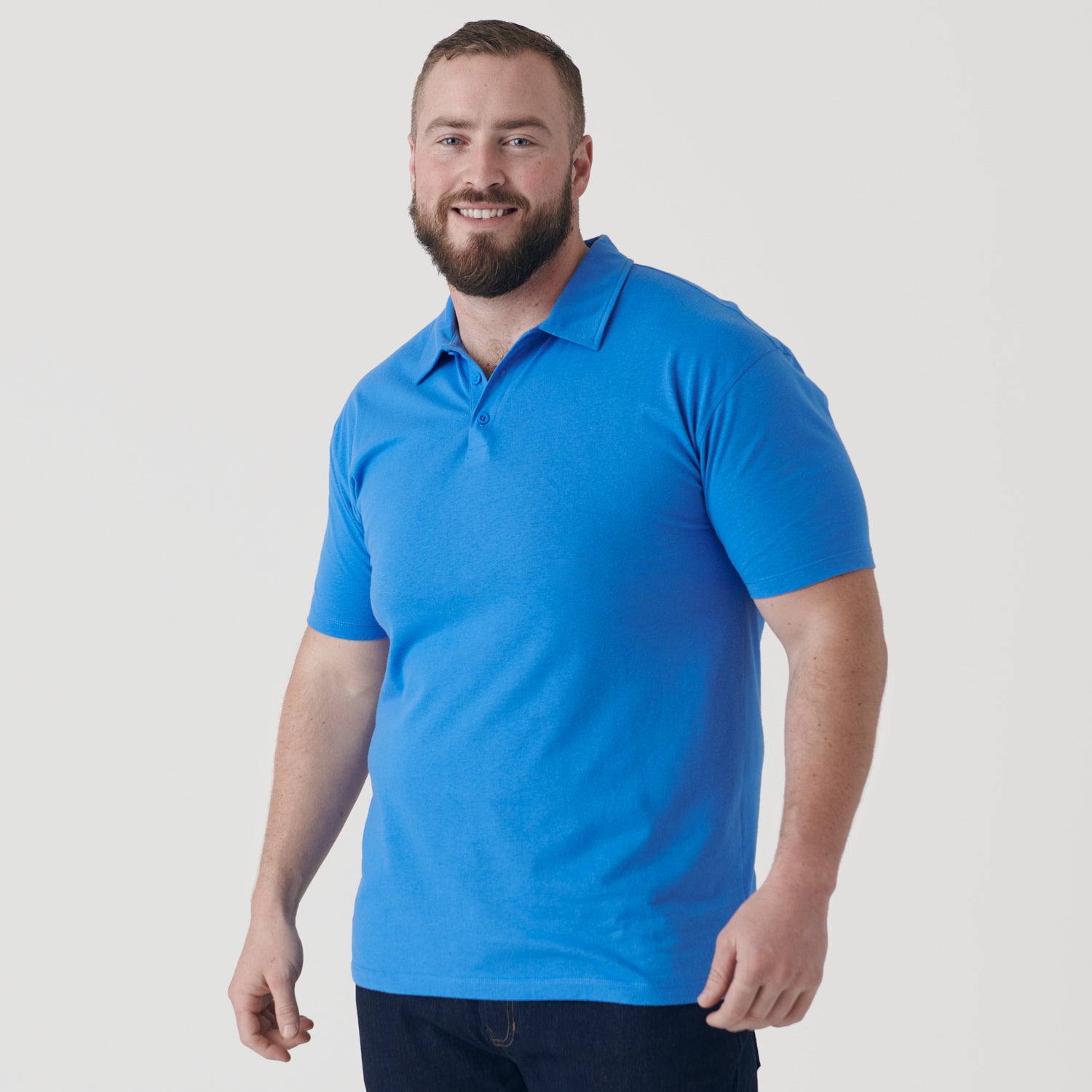 Periwinkle Blue Short Sleeve Polo-VibeCloset