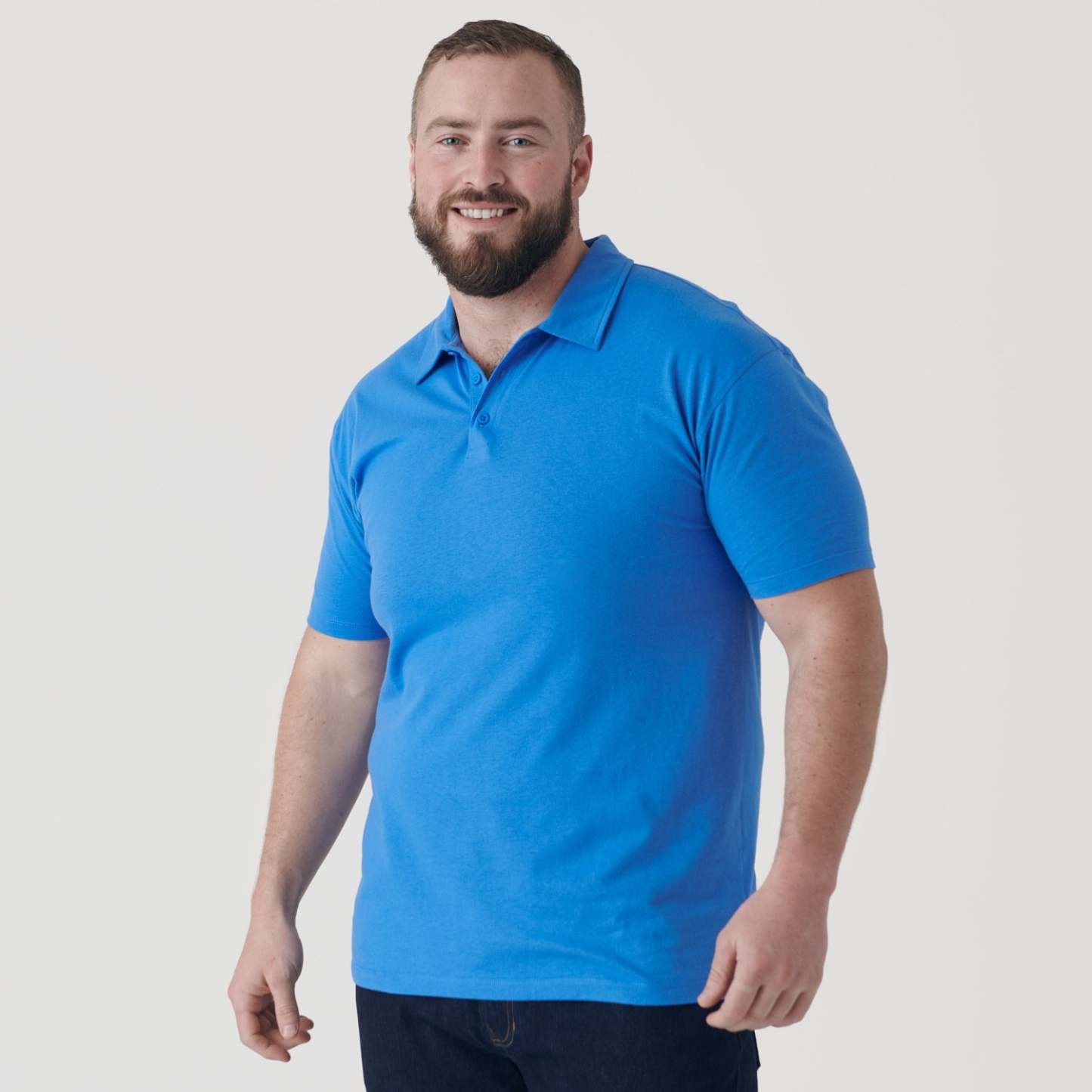Periwinkle Blue Short Sleeve Polo-VibeCloset