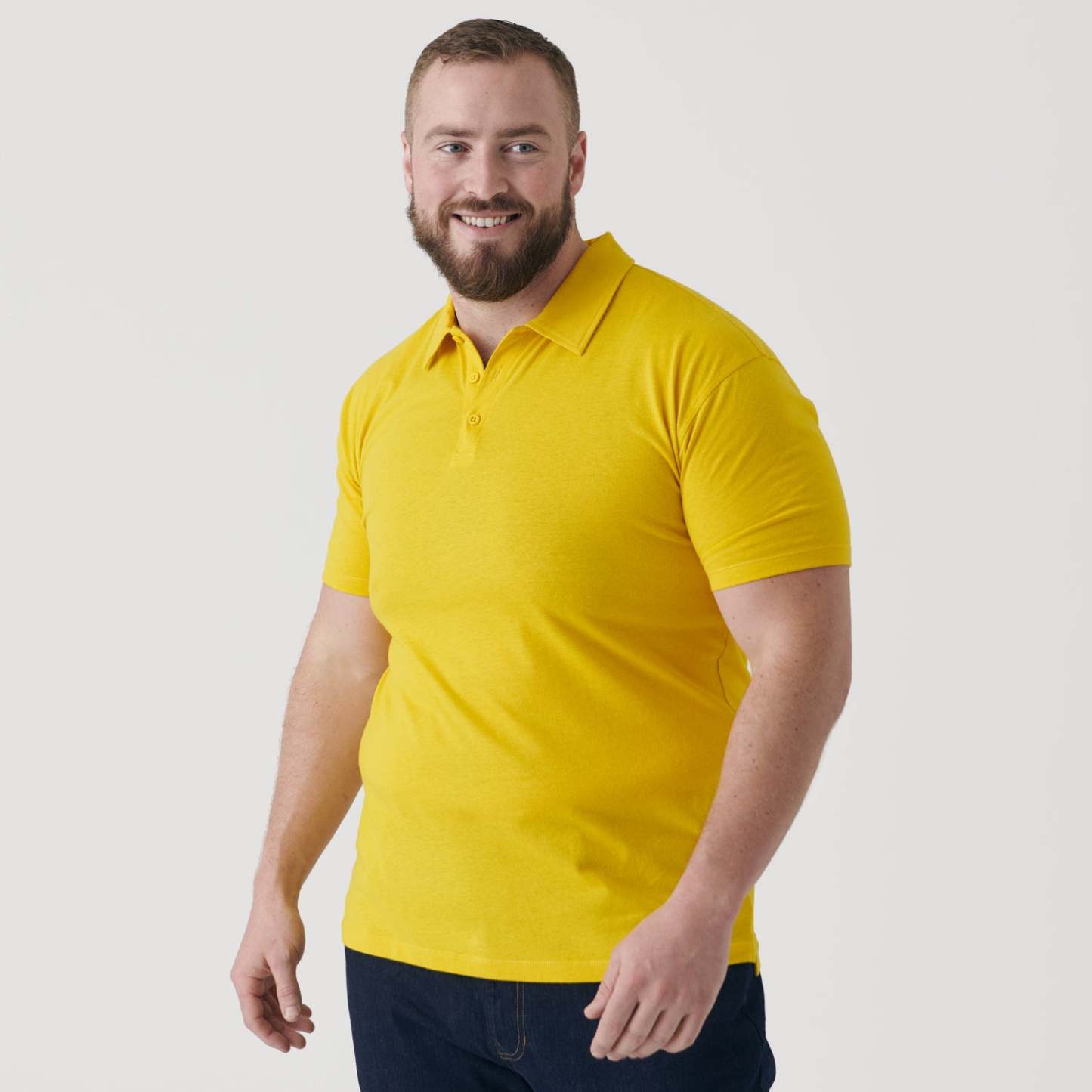 Yellow Short Sleeve Polo-VibeCloset