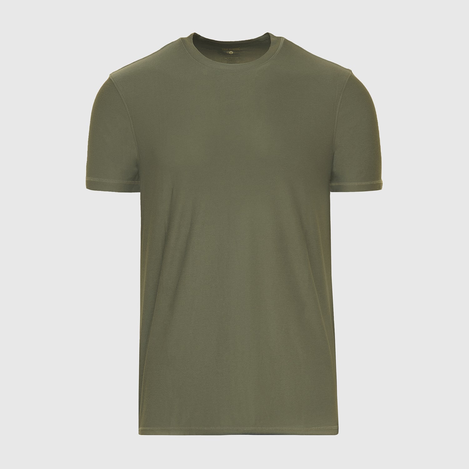 Military Green Active Crew Neck Tee-VibeCloset