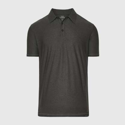 Charcoal Heather Gray Active Polo 2.0-VibeCloset