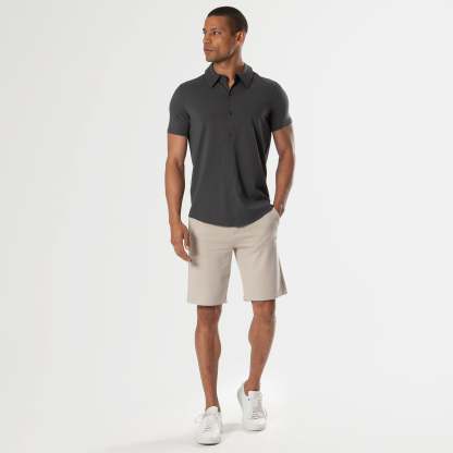 Carbon Short Sleeve Knit Shirt-VibeCloset