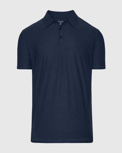 Dark Heather Cadet Active Polo 2.0-VibeCloset