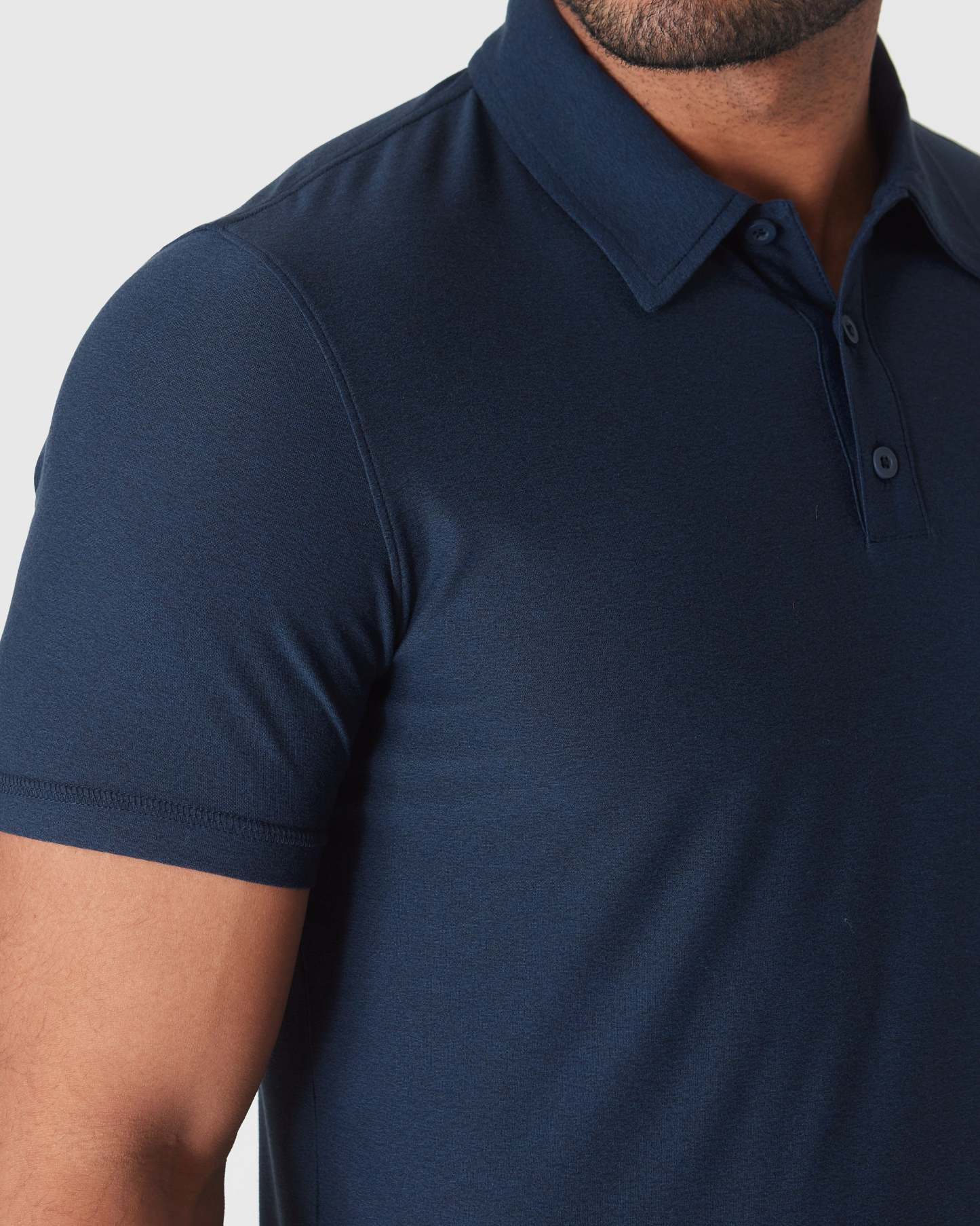 Dark Heather Cadet Active Polo 2.0-VibeCloset