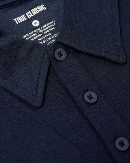 Dark Heather Cadet Active Polo 2.0-VibeCloset