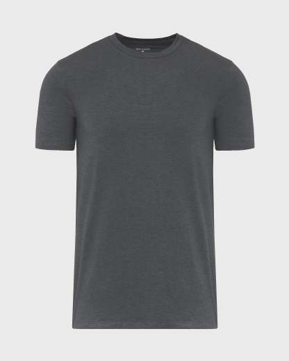 Charcoal Heather Gray Short Sleeve Loungewear Tee-VibeCloset