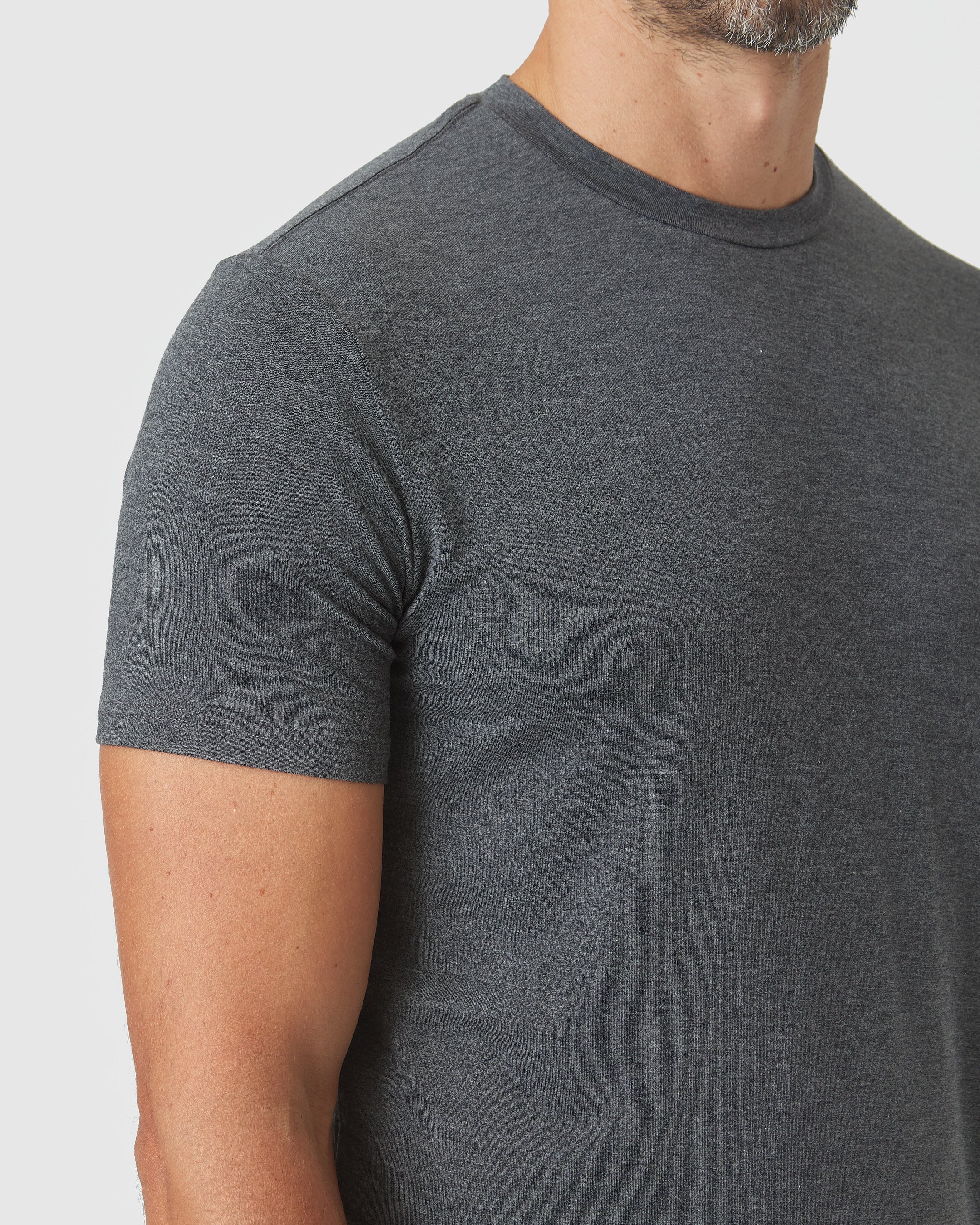 Charcoal Heather Gray Short Sleeve Loungewear Tee-VibeCloset