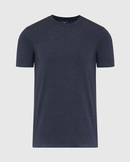 Heather Navy Short Sleeve Loungewear Tee-VibeCloset