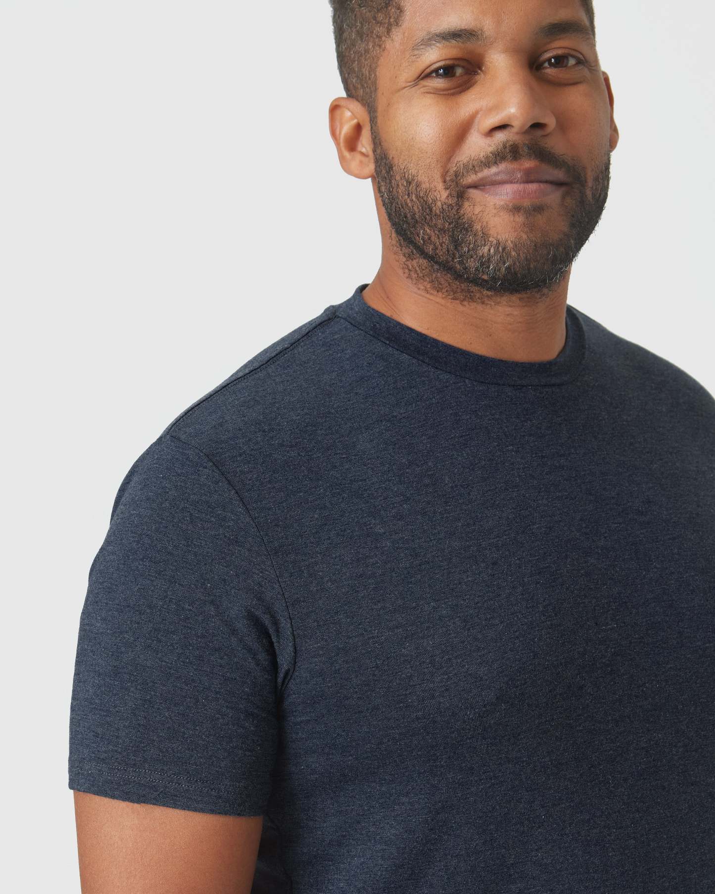 Heather Navy Short Sleeve Loungewear Tee-VibeCloset