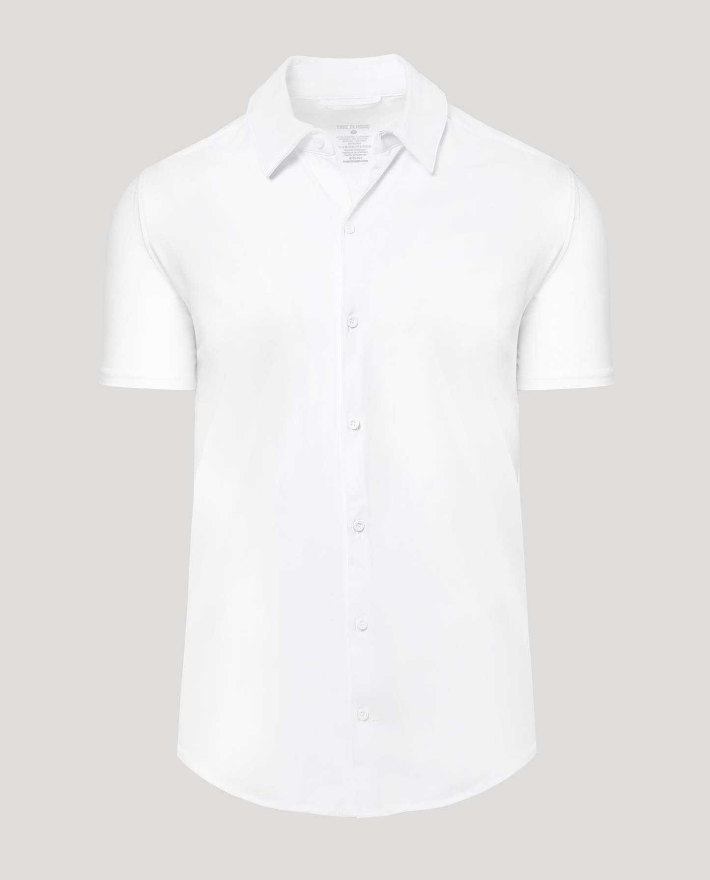 White Short Sleeve Comfort Knit Shirt-VibeCloset