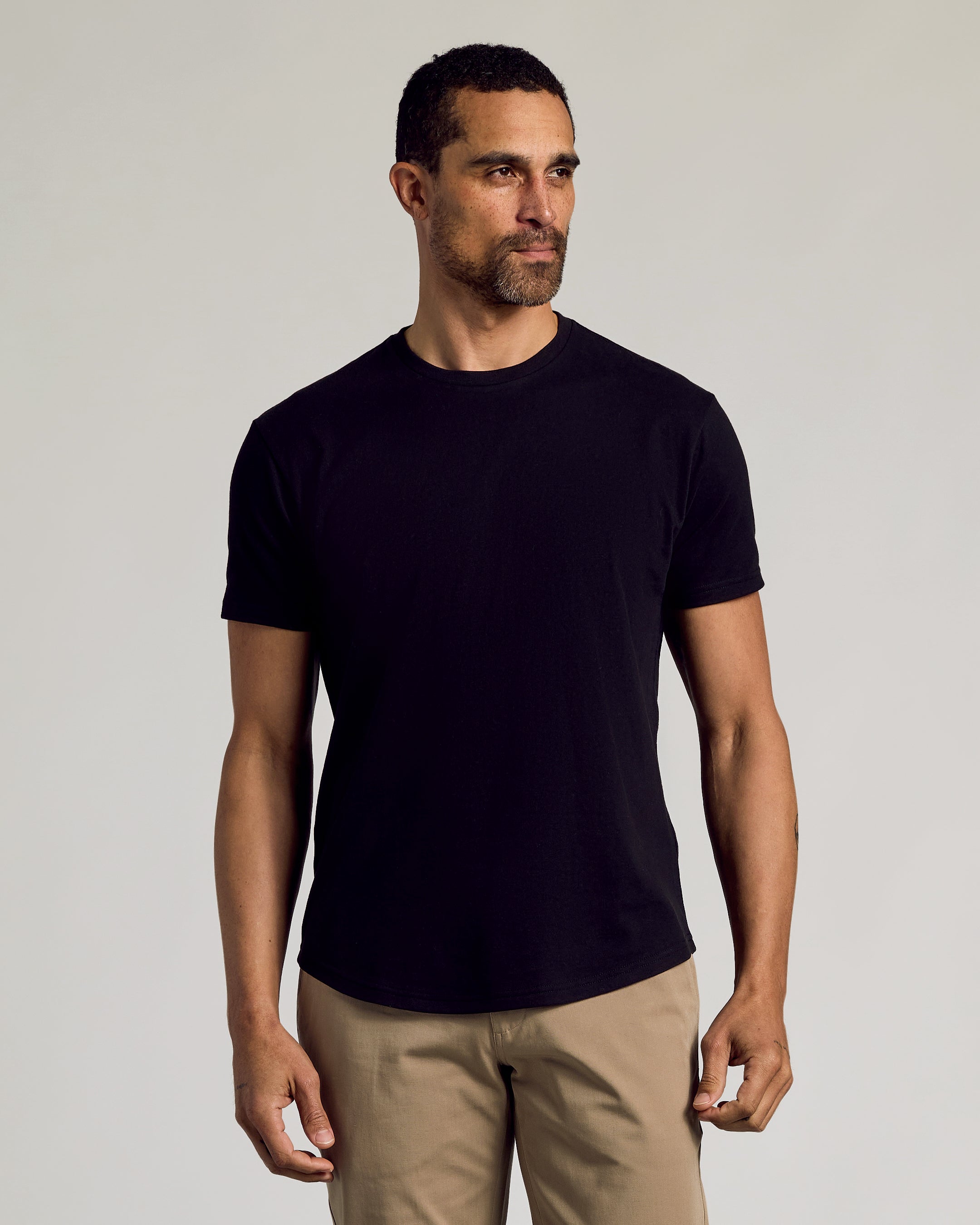 Short Sleeve Curved Hem Crew 3-Pack-VibeCloset