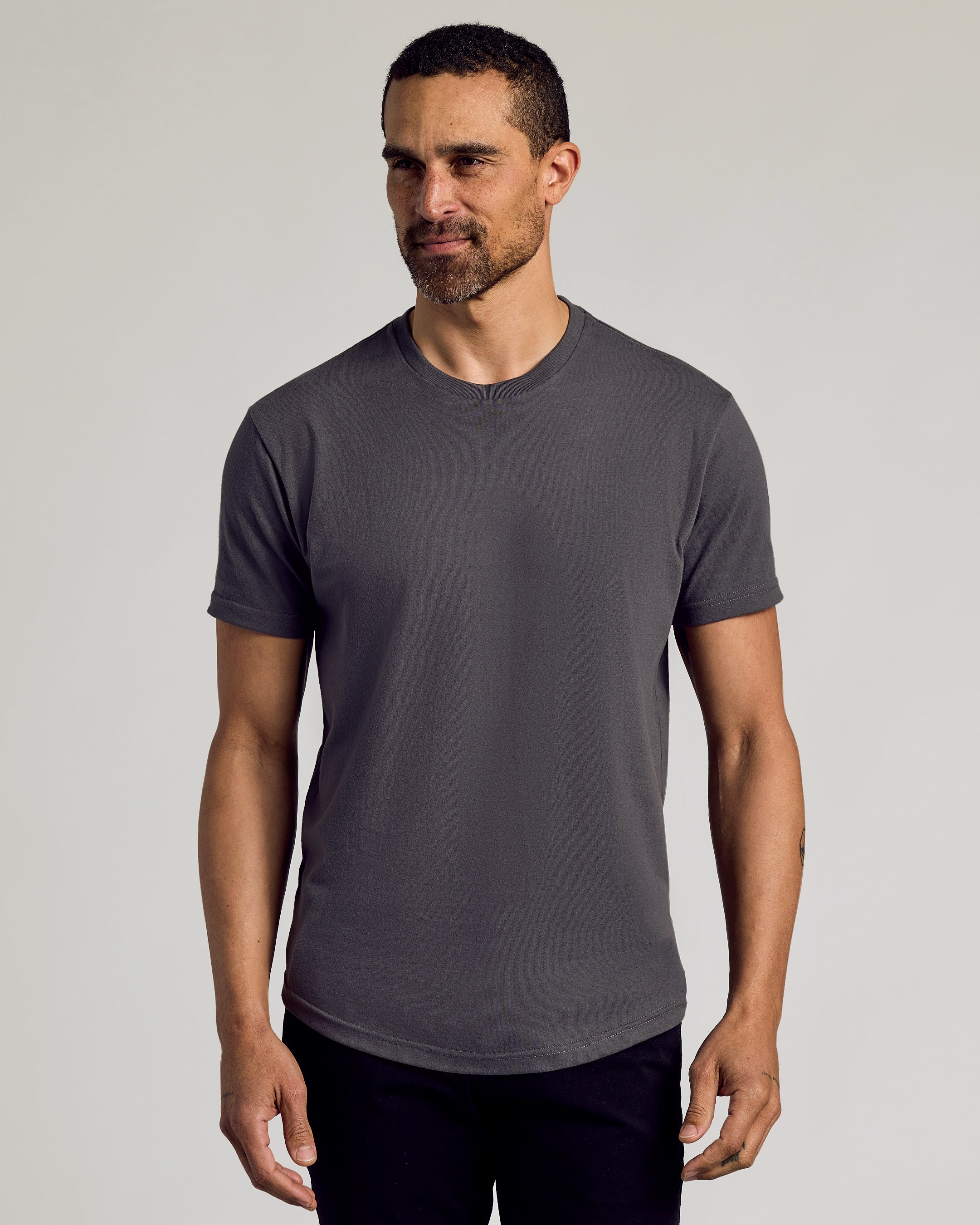 Short Sleeve Curved Hem Crew 3-Pack-VibeCloset