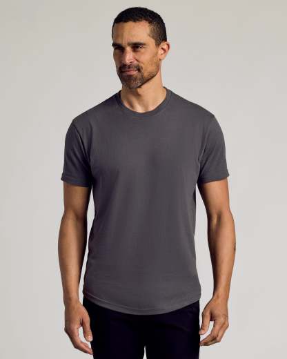 Short Sleeve Curved Hem Crew 3-Pack-VibeCloset