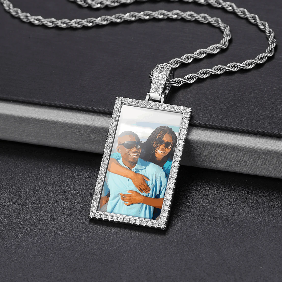 25mm Rectangle Custom Photo Pendant