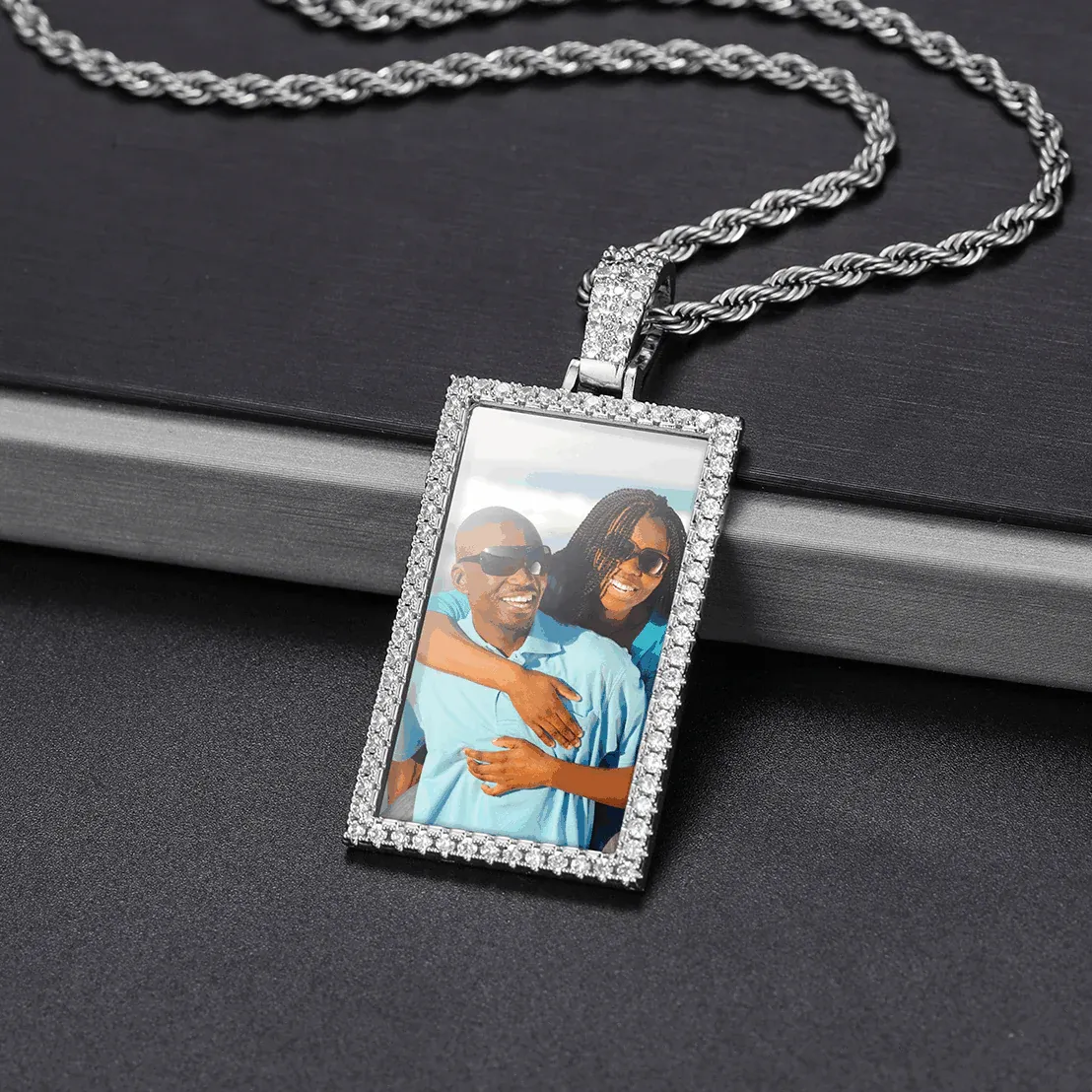 25mm Rectangle Custom Photo Pendant