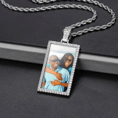 25mm Rectangle Custom Photo Pendant