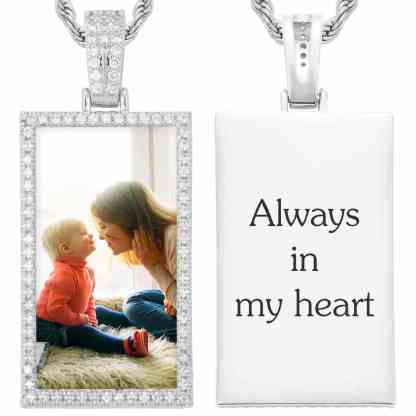 25mm Rectangle Custom Photo Pendant