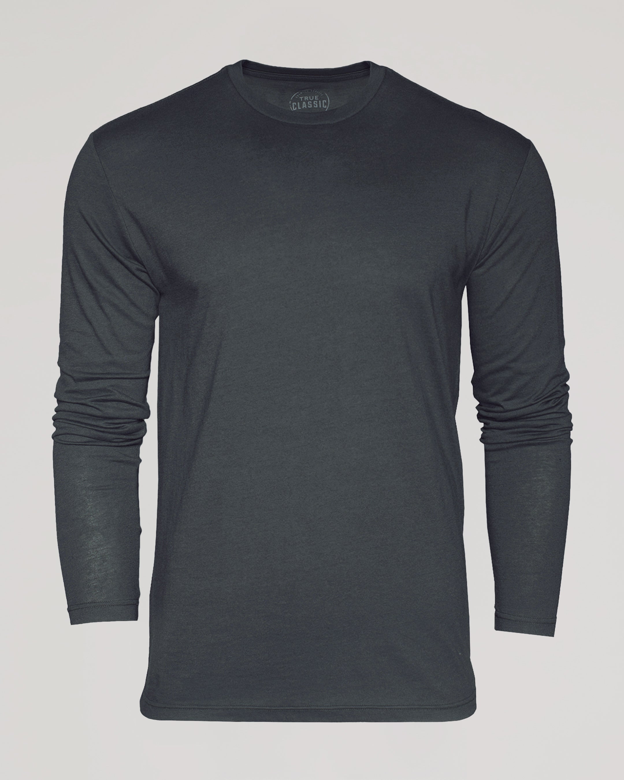 Carbon Long Sleeve Crew Neck Tee-VibeCloset