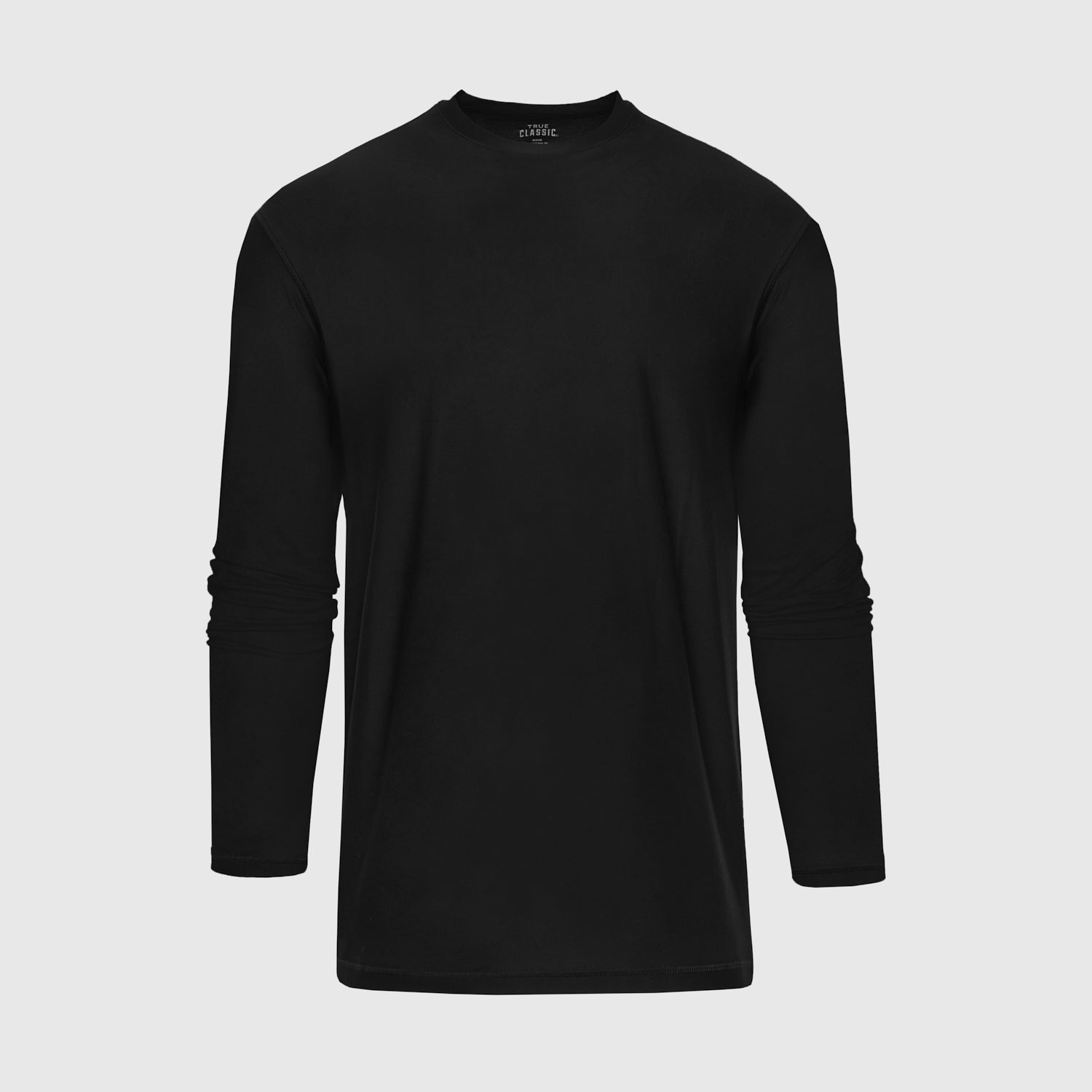 Black Active Long Sleeve Crew Neck T-Shirt-VibeCloset