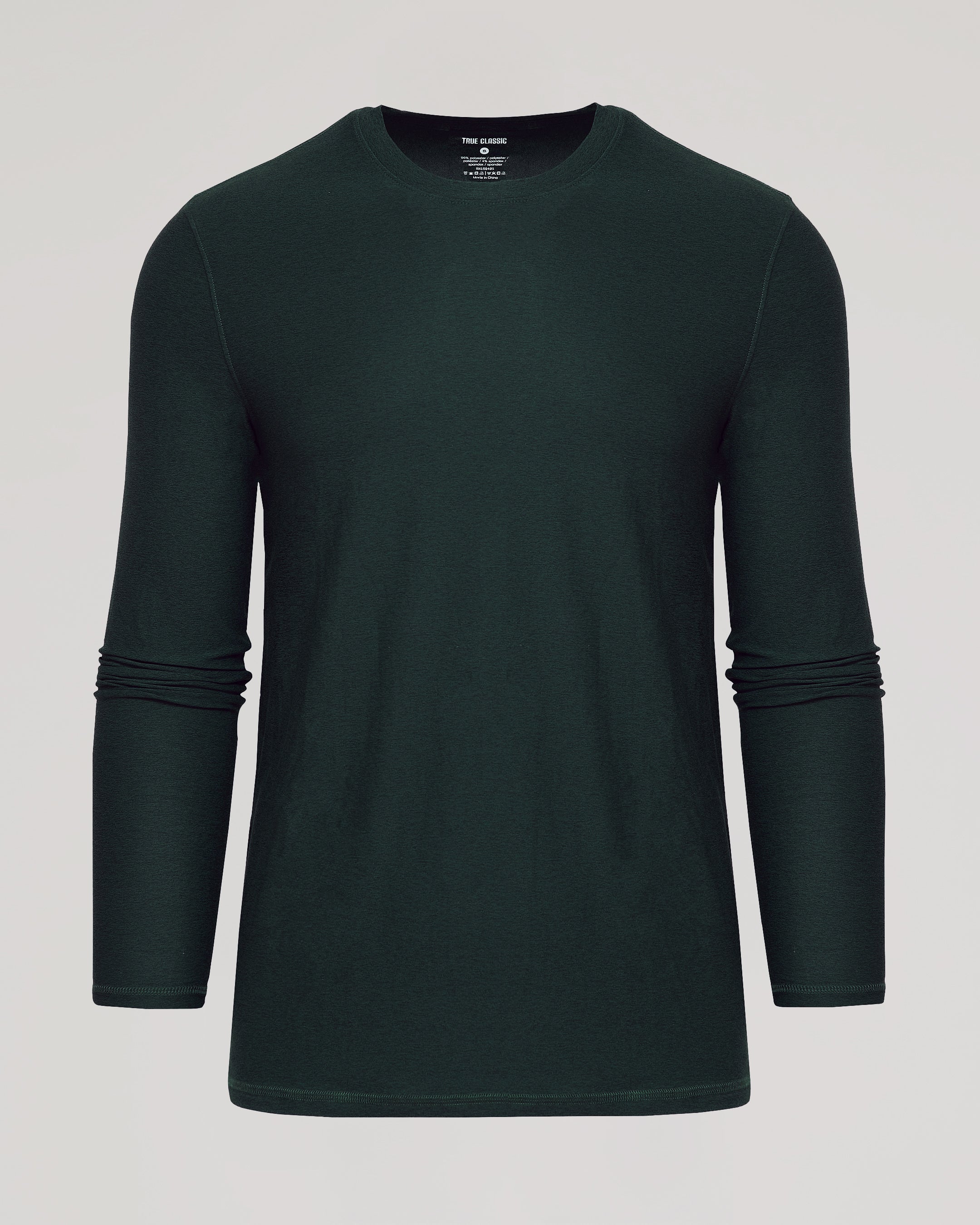 Dark Heather Forest Active Long Sleeve Crew T-Shirt-VibeCloset
