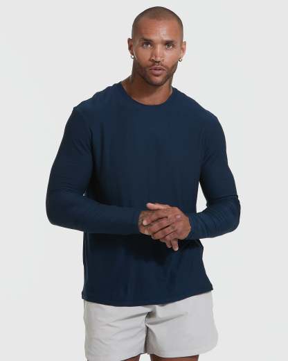 Everyday Active Long Sleeve Crew T-Shirt 3-Pack-VibeCloset