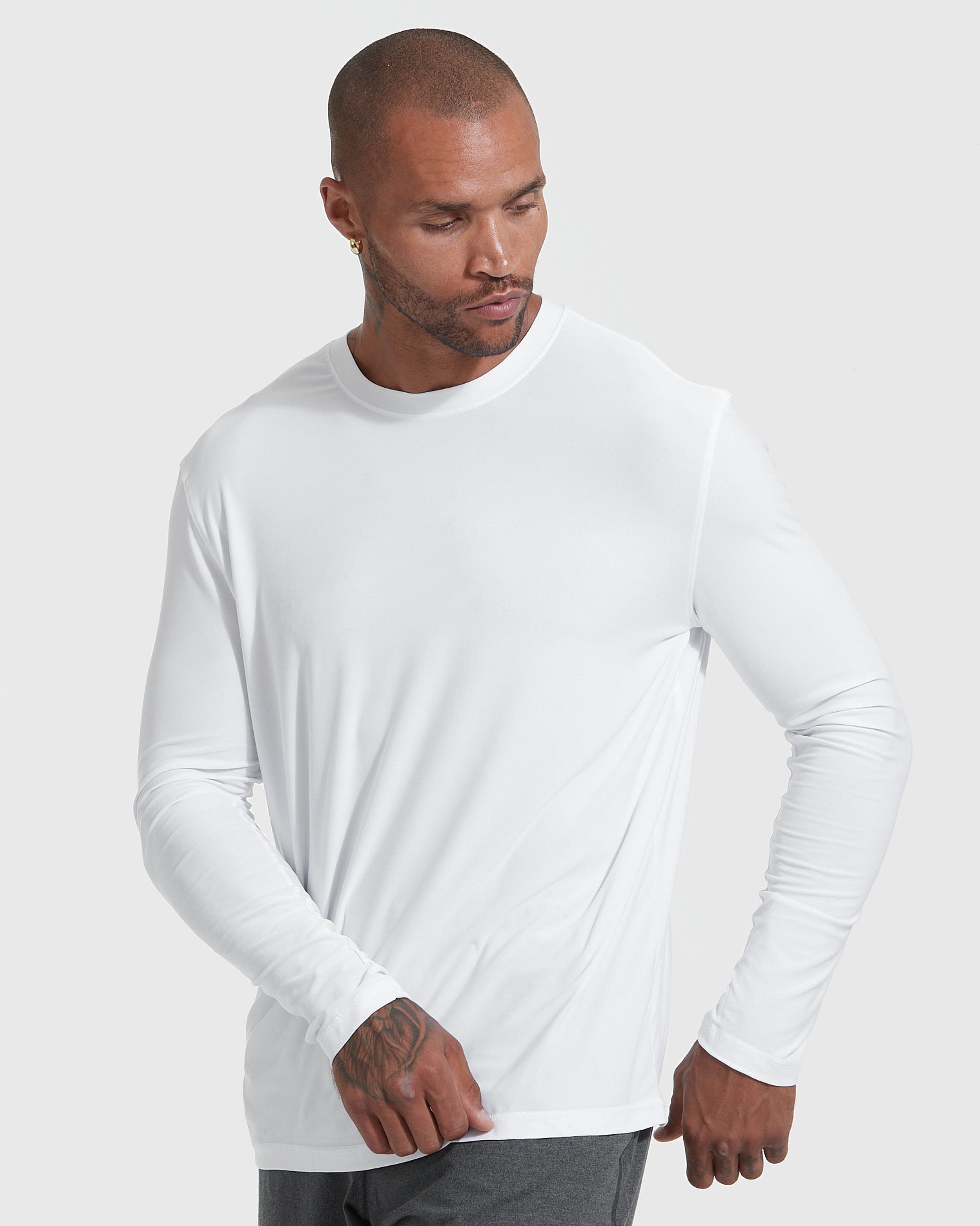 Everyday Active Long Sleeve Crew T-Shirt 3-Pack-VibeCloset
