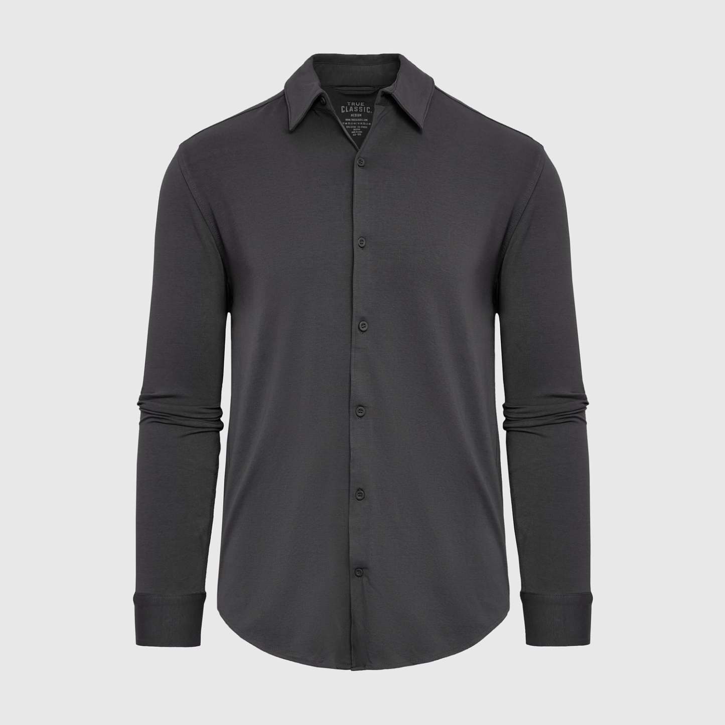 Carbon Long Sleeve Knit Shirt-VibeCloset