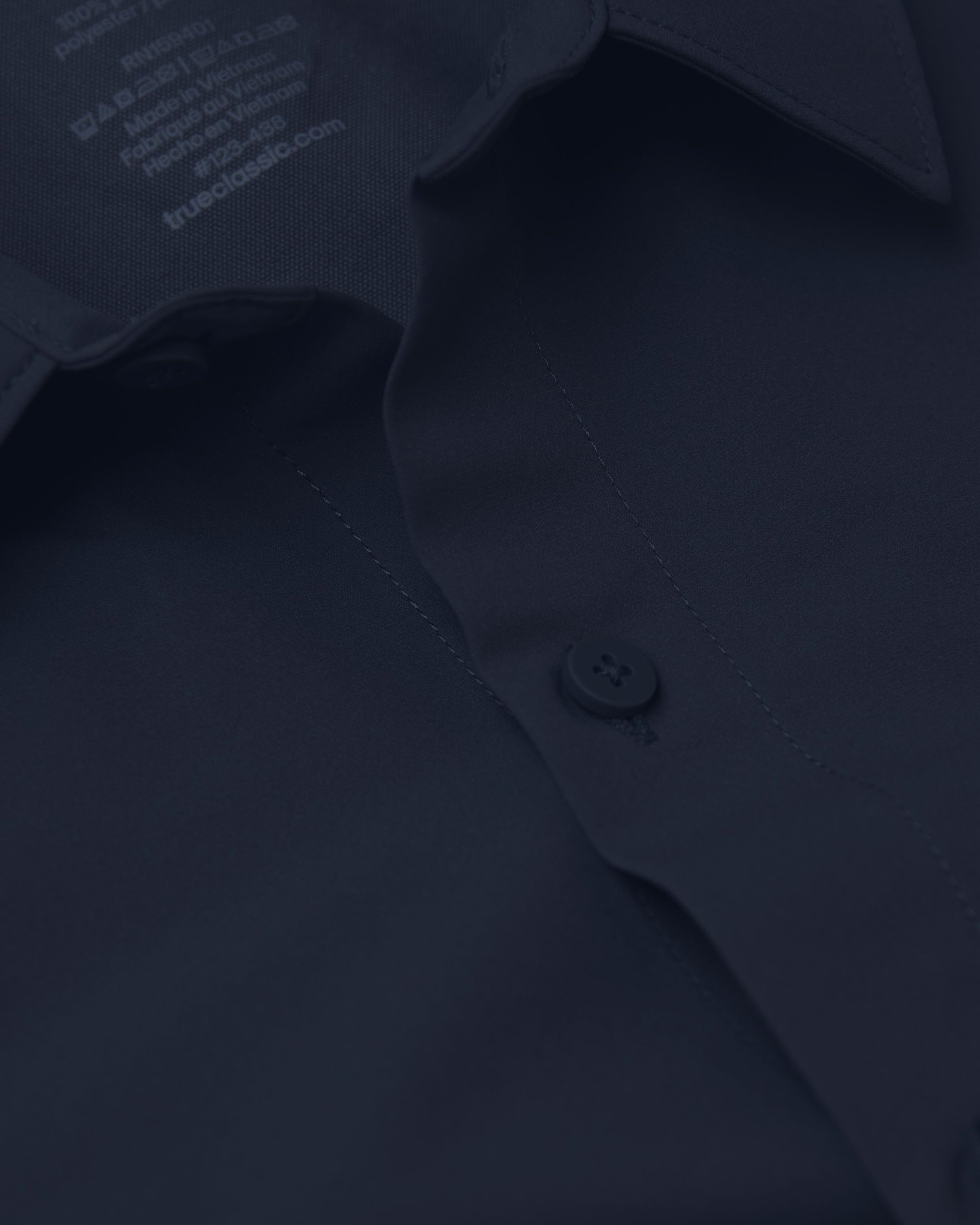 Navy Commuter Long Sleeve Shirt-VibeCloset