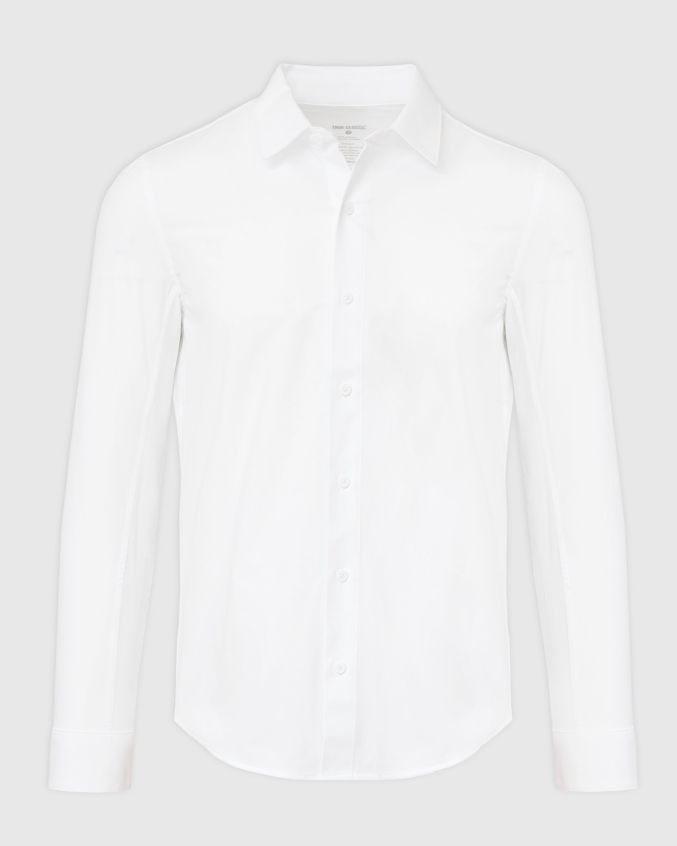 White Commuter Long Sleeve Shirt-VibeCloset