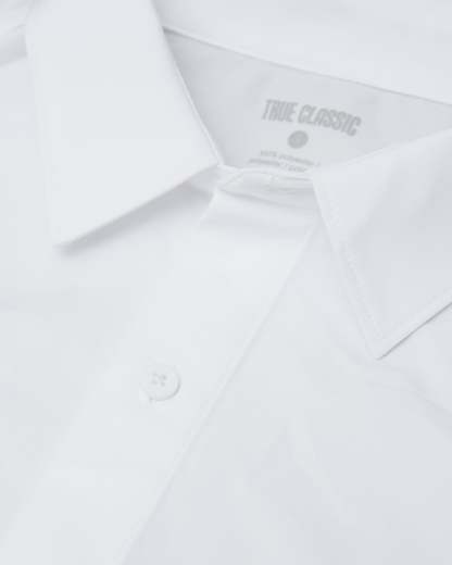 White Commuter Long Sleeve Shirt-VibeCloset