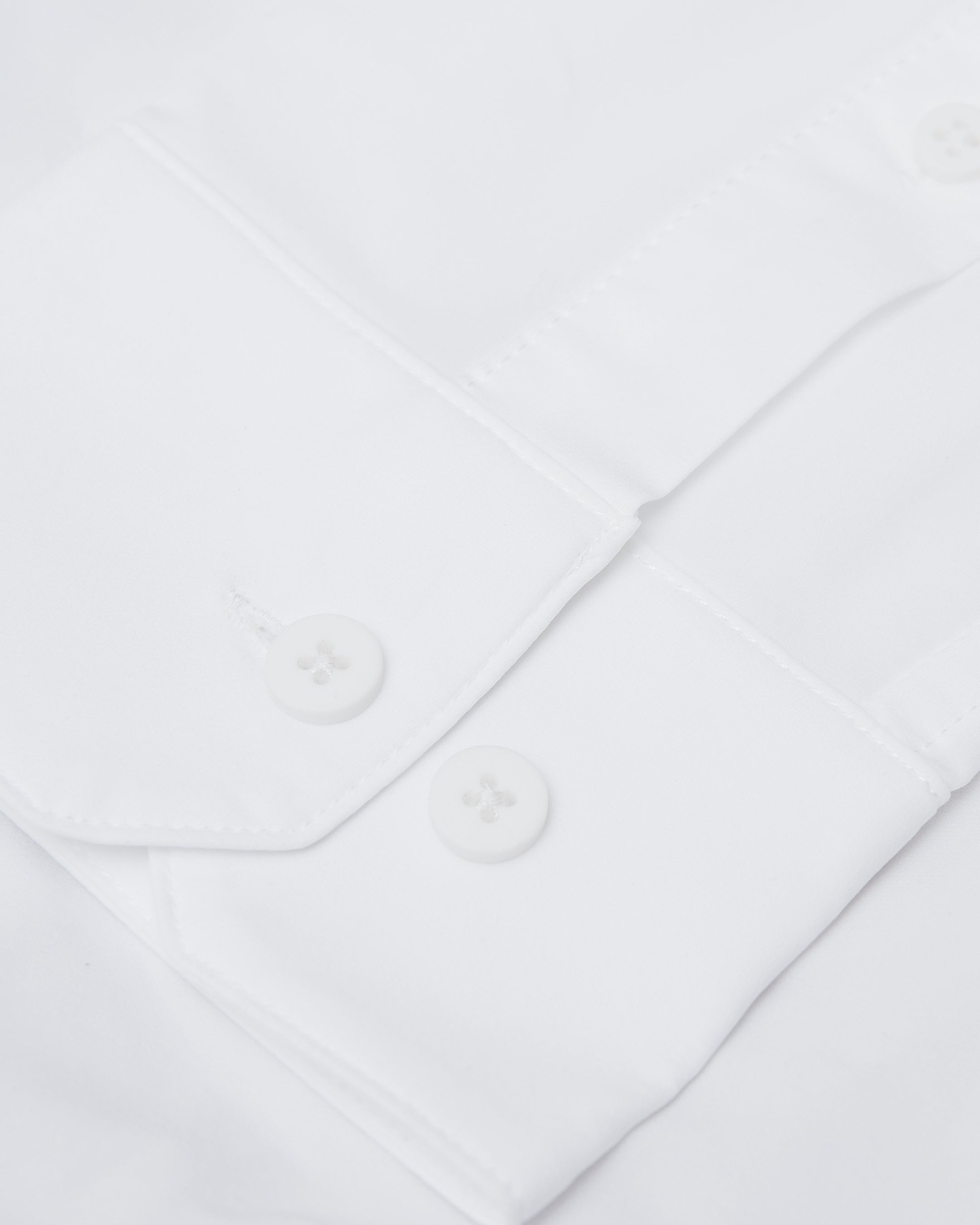 White Commuter Long Sleeve Shirt-VibeCloset