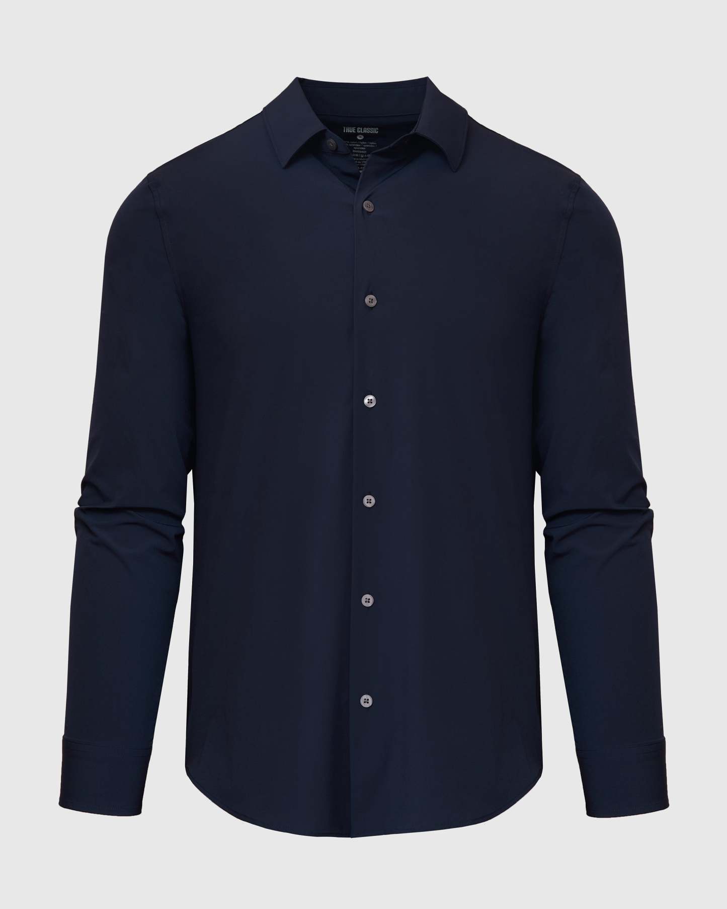 Navy Performance Lightweight Dress Shirt-VibeCloset