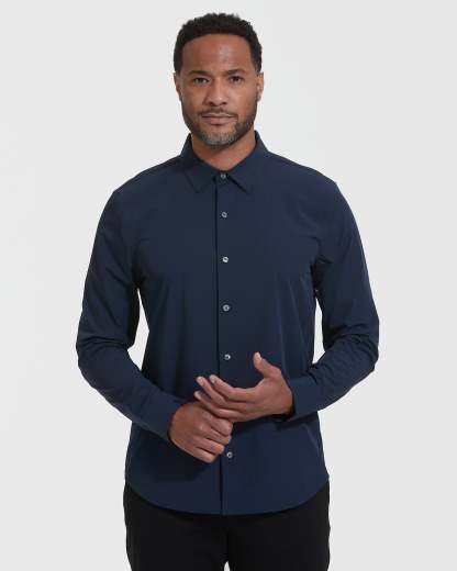 Essential Performance Lightweight Dress Shirt 3-Pack-VibeCloset