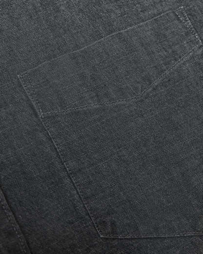 Black Wash Long Sleeve Chambray Shirt-VibeCloset