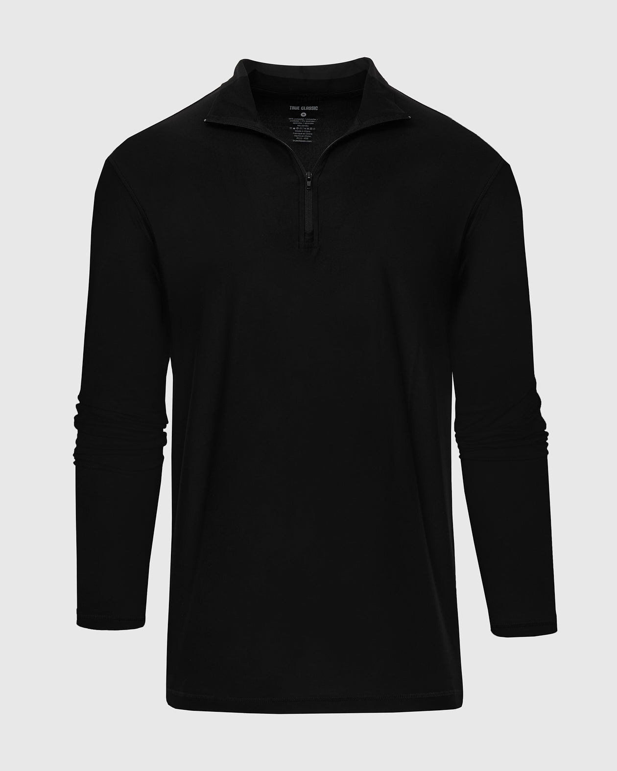 Black Active Quarter Zip Shirt-VibeCloset
