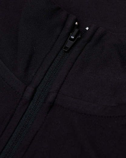 Black Active Quarter Zip Shirt-VibeCloset