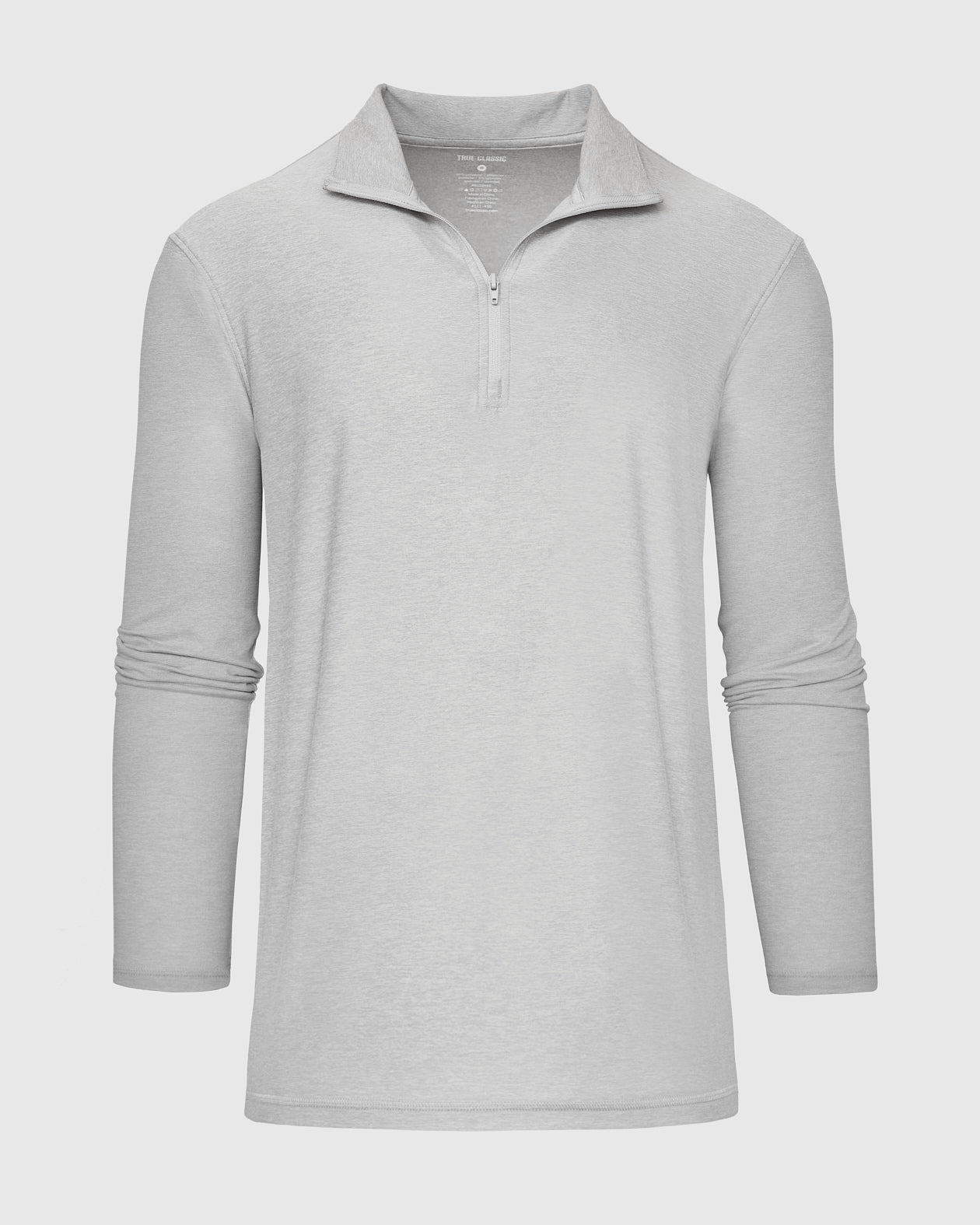 Light Heather Gray Active Quarter Zip Shirt-VibeCloset