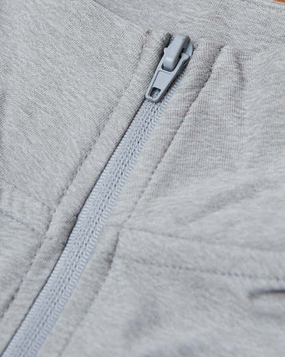 Light Heather Gray Active Quarter Zip Shirt-VibeCloset