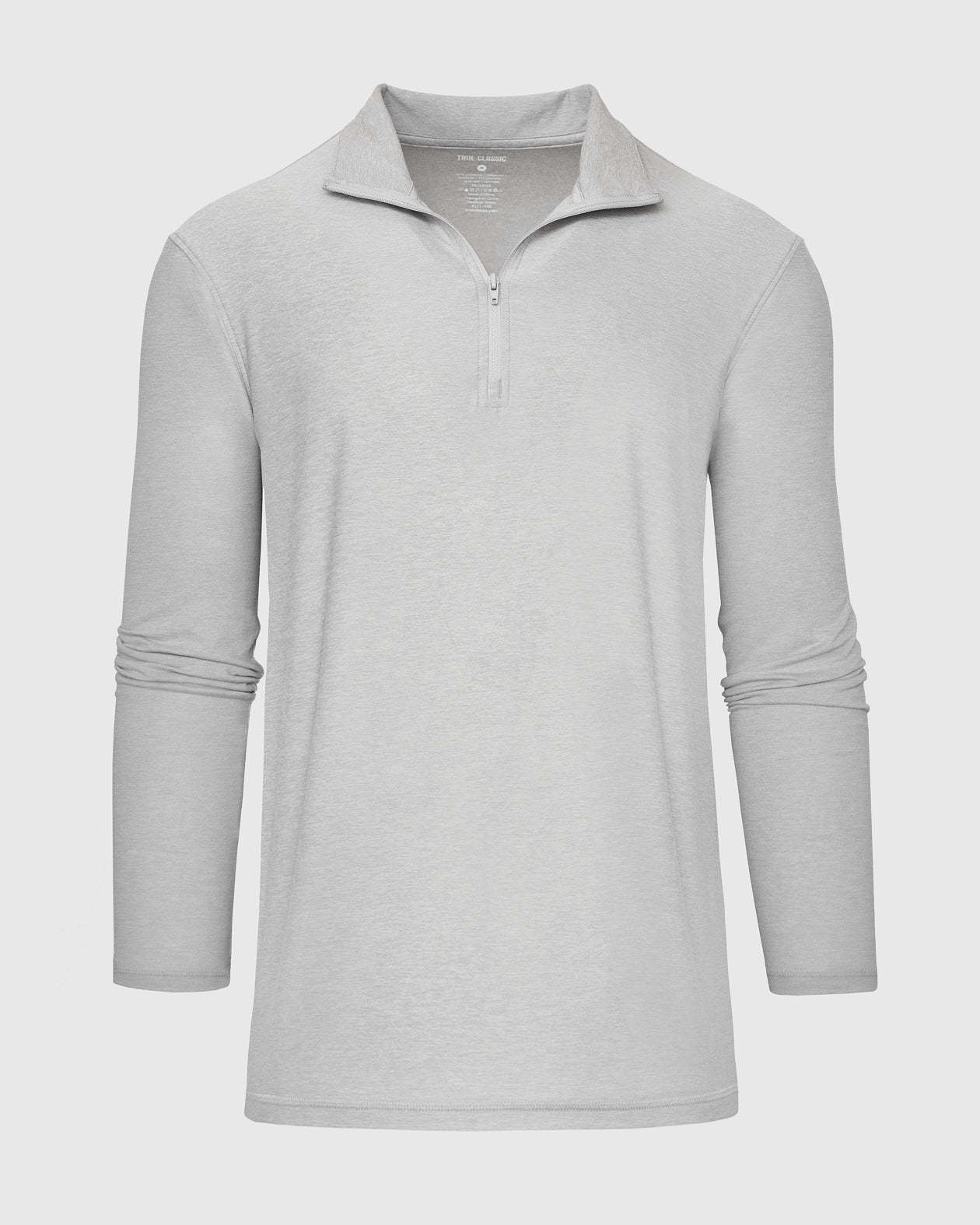 Light Heather Gray Active Quarter Zip Shirt-VibeCloset