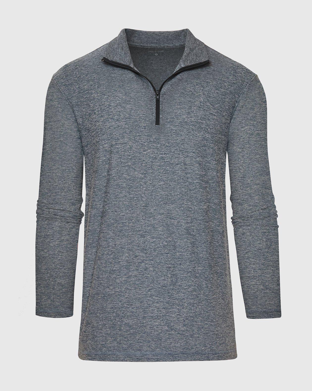 Heather Navy Active Quarter Zip Shirt-VibeCloset