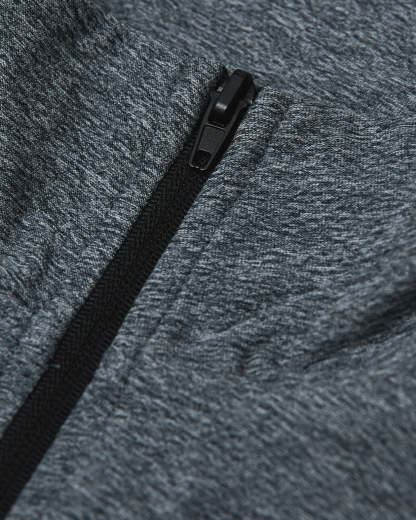 Heather Navy Active Quarter Zip Shirt-VibeCloset