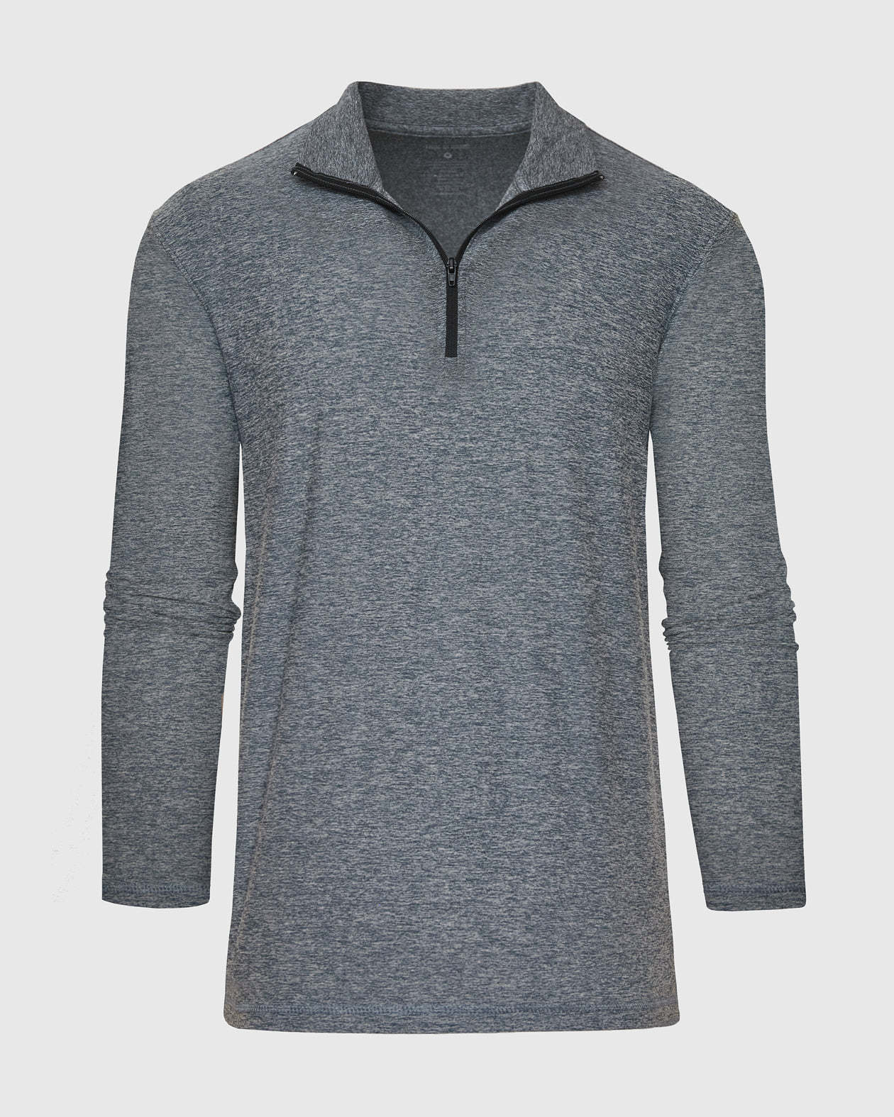 Heather Navy Active Quarter Zip Shirt-VibeCloset