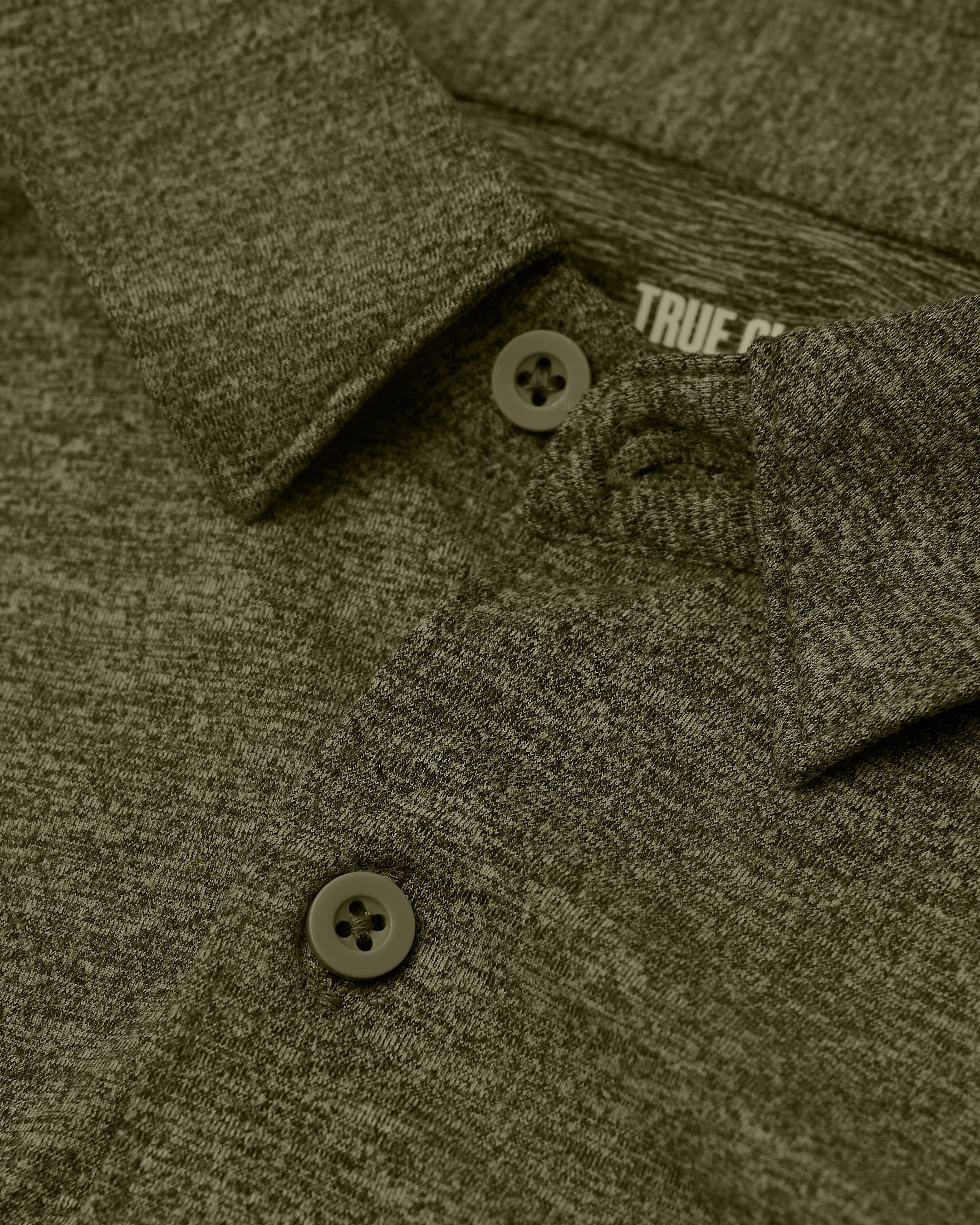 Dark Heather Military Green Long Sleeve Do-It-All Comfort Shirt-VibeCloset